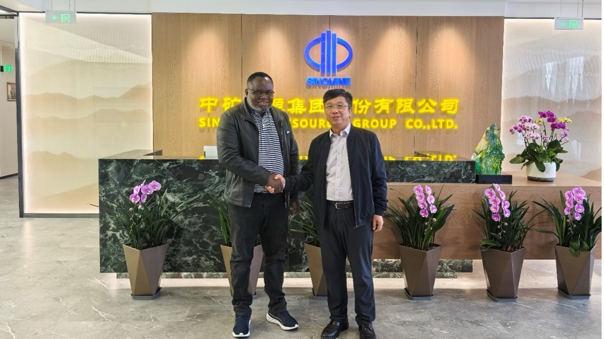 赞比亚矿业部部长一行到访龙八头号集团总部